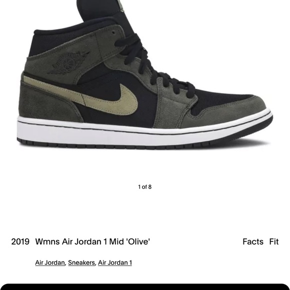 2019
Women Air Jordan 1 Mid 'Olive' - Picture 2 of 8